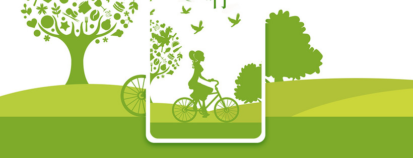 低碳出行手机海报配图模板素材-正版图片400391832